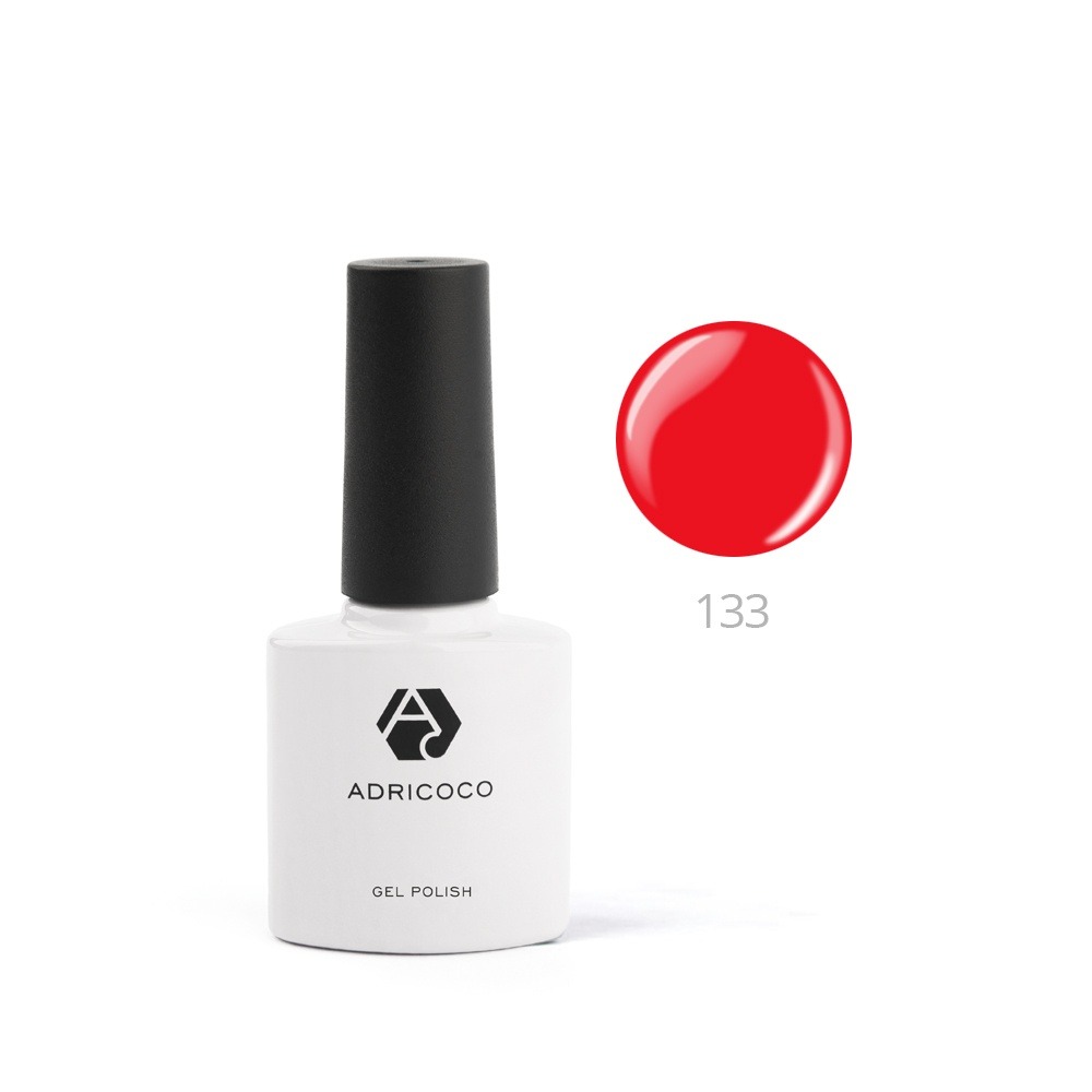 Elite Nails в Гомеле Гель-лак ADRICOCO №133 пламенно-алый, 8 мл 2 czvetnoj gel lak adricoco № plamenno alyj ml