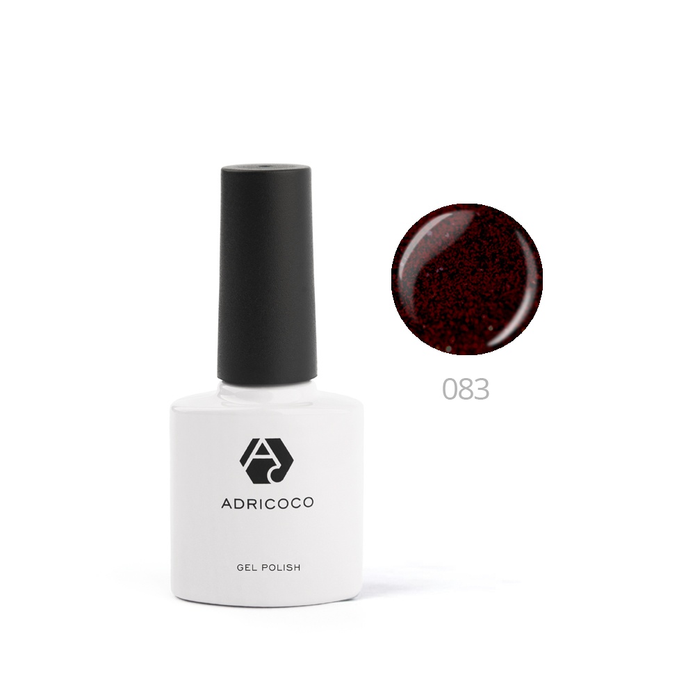 Elite Nails в Гомеле Гель-лак ADRICOCO №083 мерцающая черная роза, 8 мл 2 Adricoco 083 8