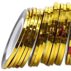Лента самоклеющаяся IBDI NAILS глянец золото, 2 мм