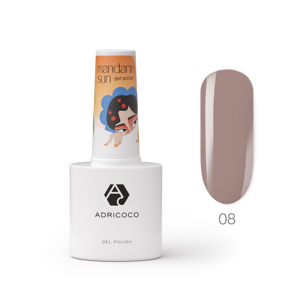 Elite Nails в Гомеле Гель-лак ADRICOCO Mandarin Sun №08, 8 мл 2 Гель-лак Mandarin Sun 08 Adricoco 8 мл