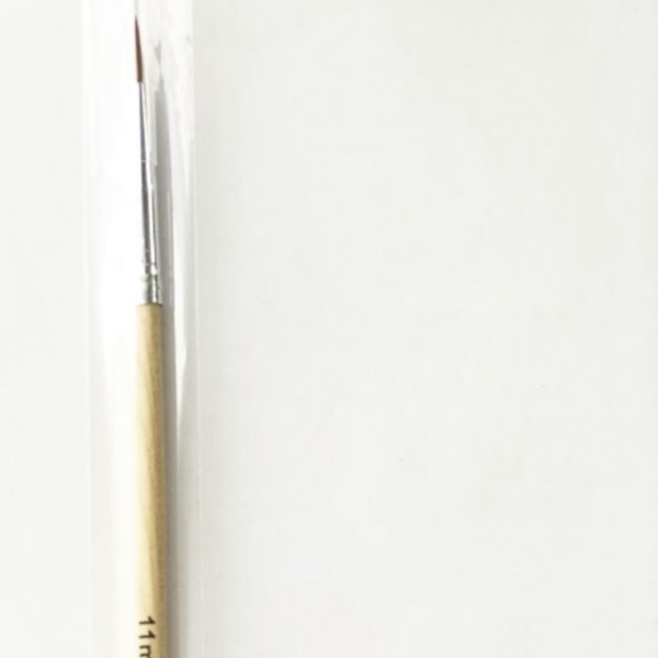 Кисть Nail Art тонкая для дизайна 11 мм (натур дерево)