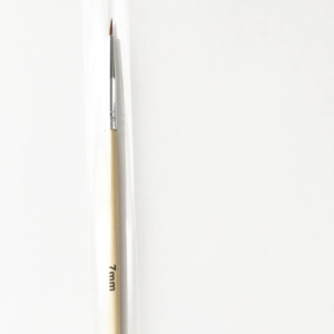 Кисть Nail Art тонкая для дизайна 7 мм (натур дерево)