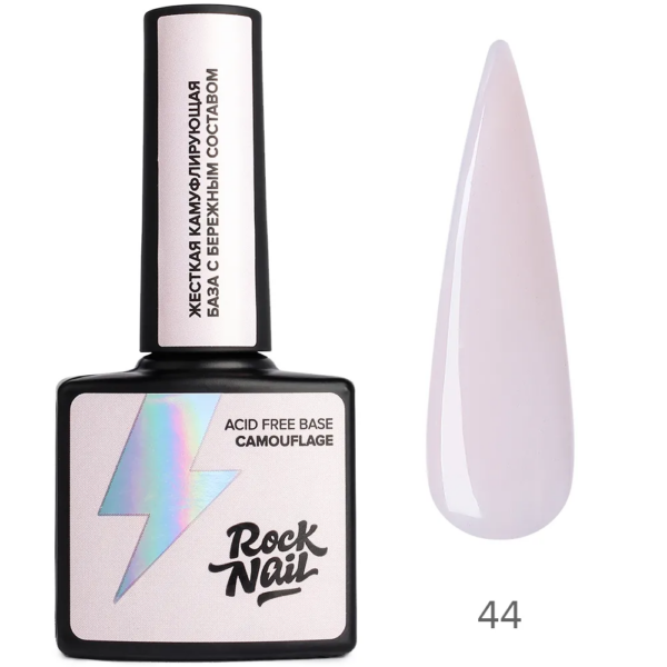 Камуфлирующая жесткая бескислотная база Rocknail 44 Passionate