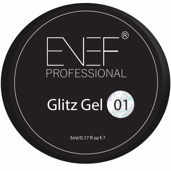 Гель ENEF PROFESSIONAL Glitz Gel №01, 15 мл 2