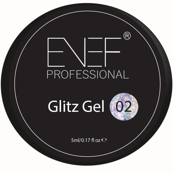 Гель ENEF PROFESSIONAL Glitz Gel №02, 15 мл 2