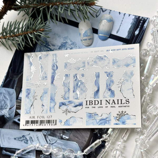 Слайдер-дизайн IBDI NAILS Air Foil №127, 1 шт 2