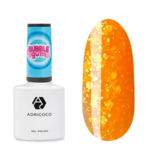 Гель-лак ADRICOCO Bubble Gum с цветной неоновой слюдой №03 Веселый мандарин, 8 мл