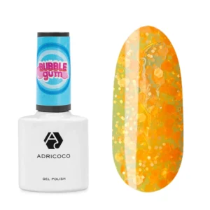 Гель-лак ADRICOCO Bubble Gum с цветной неоновой слюдой №04 Сочная папайя, 8 мл