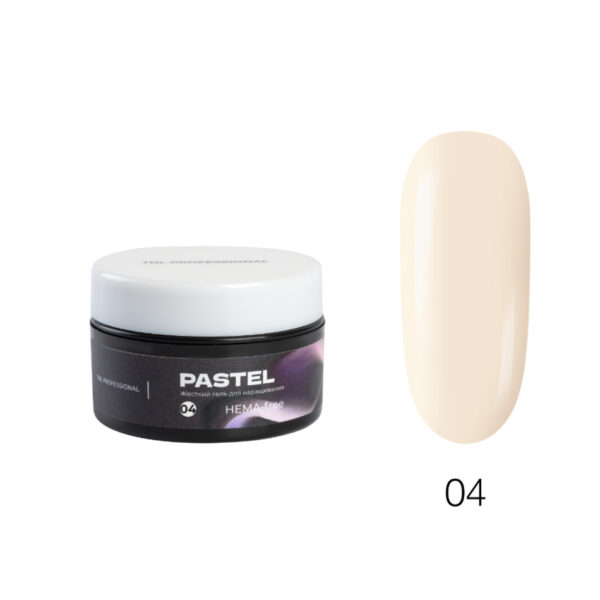 Гель для наращивания TNL Professional Pastel HEMA-Free, жесткий №04 Пудровый айвори, 18 мл 2