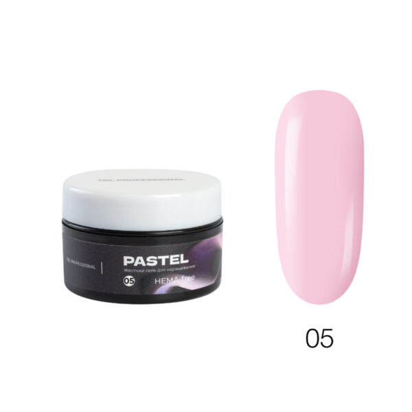 Гель для наращивания TNL Professional Pastel HEMA-Free, жесткий №05 Натуральный розовый, 18 мл 2