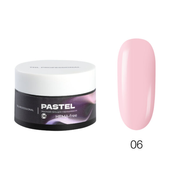 Гель для наращивания TNL Professional Pastel HEMA-Free, жесткий №06 Розовый нюд, 30 мл 2