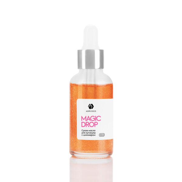 Масло сухое ADRICOCO для кутикулы с шиммером Magic Drop вишня, 30 мл 2