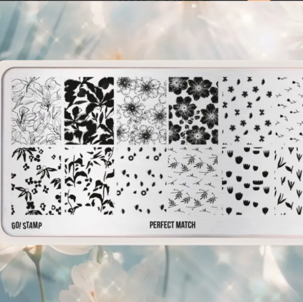 Пластина для стемпинга GO STAMP №304 Perfect Match, 1шт 2