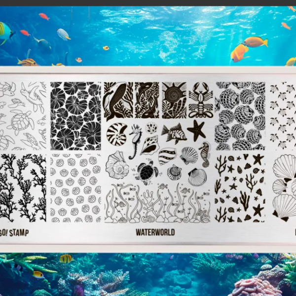 Пластина для стемпинга GO STAMP №311 Waterworld, 1 шт 2