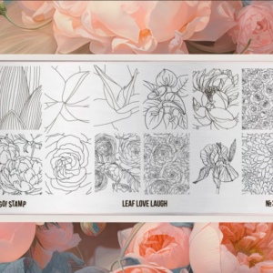 Пластина для стемпинга GO STAMP №313 Leaf Love Laungh, 1 шт
