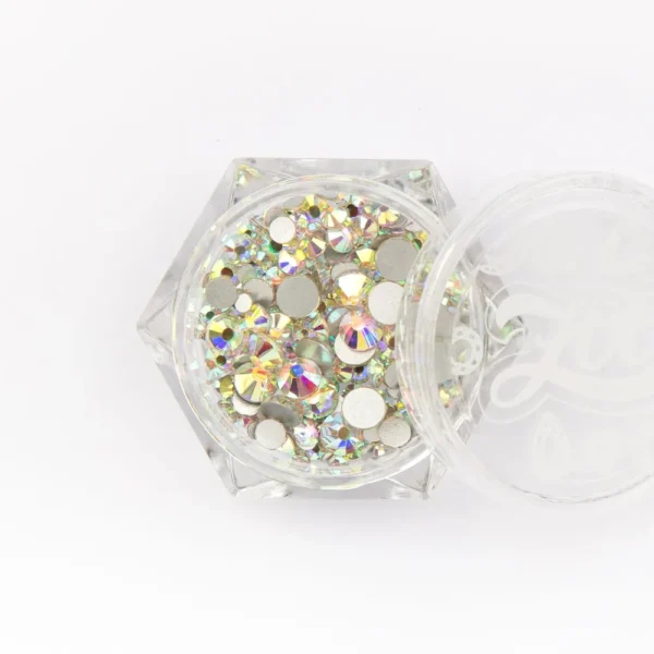 Стразы ZOO NAIL ART стеклянные прозрачные АВ голография MIX №1093, 200 шт 2