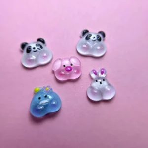 Дизайн для ногтей ZOO NAIL ART фигурки объемные “Зверята” №1848, 5 шт