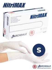 Перчатки нитриловые Nitrimax S белые 50 пар 3,5 гр