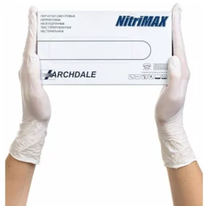 Перчатки NITRIMAX нитриловые M белые, 50 пар 2