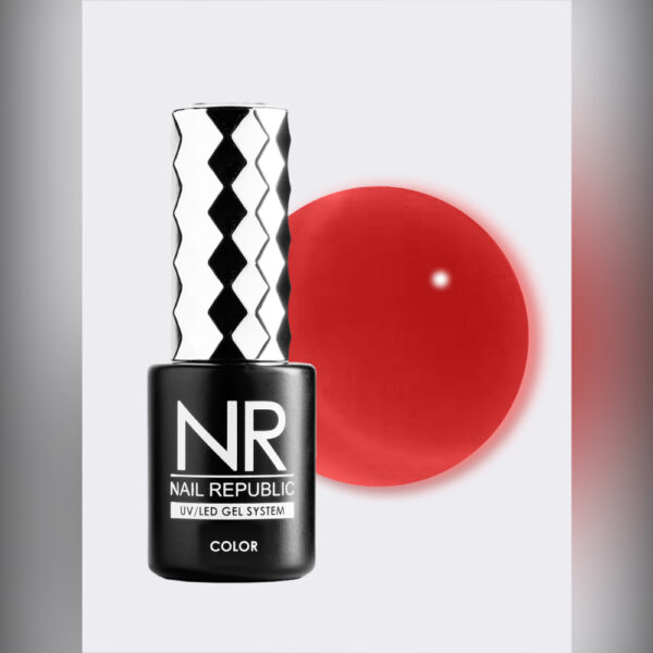 Гель-лак NAIL REPUBLIC NR-551 витраж, красный, 10 мл 2