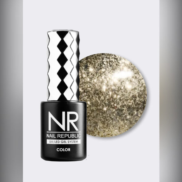 Гель-лак NAIL REPUBLIC NR-383 Night life жидкий кристалл, Желтый, 10 мл 2