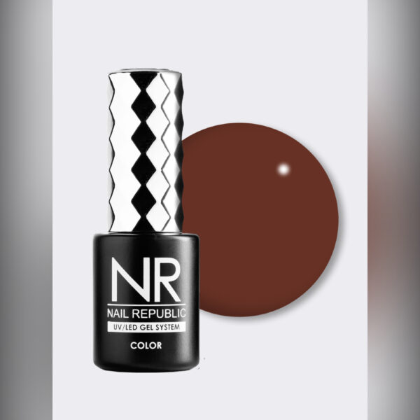 Гель-лак NAIL REPUBLIC NR-190 Old Money, Глиняный-коричневый, 10 мл 2