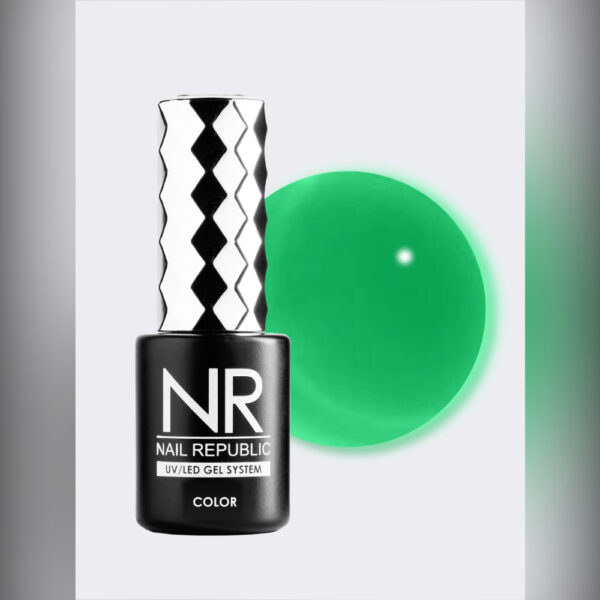 Гель-лак NAIL REPUBLIC NR-553 витраж, Зеленый, 10 мл 2