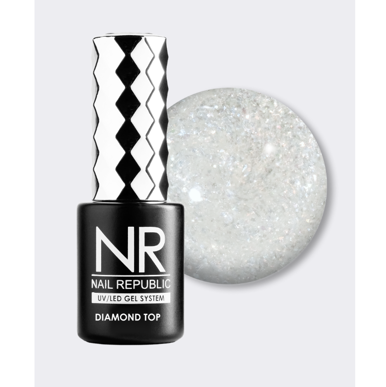 Elite Nails в Гомеле Топ NAIL REPUBLIC DIAMOND TOP №1 с шиммером, 10 мл 2 Топ NAIL REPUBLIC DIAMOND TOP №1 с шиммером, 10 мл 2
