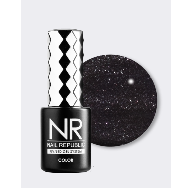 Гель-лак NAIL REPUBLIC NR-198 Espresso, мерцающий махагон коричневый, 10 мл 2