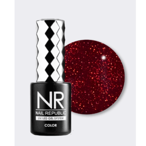 Гель-лак NAIL REPUBLIC NR-435 Passion, Мерцающий бордовый турмалин, 10 мл