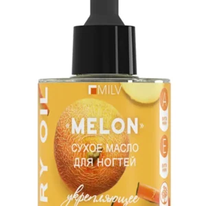 Масло MILV укрепляющее со смолой мастикового дерева и шиммером для кутикулы «MELON», 50 мл