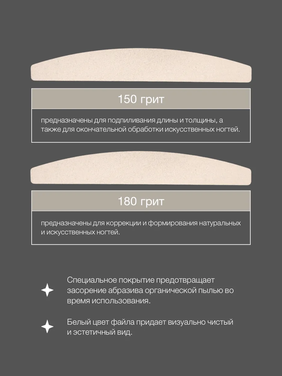 Elite Nails в Гомеле Набор смен. файлов KIEMI Actual White полумесяц 178 мм 150 grit 50 шт 4 Набор смен. файлов KIEMI Actual White полумесяц 178 мм 150 grit 50 шт 4