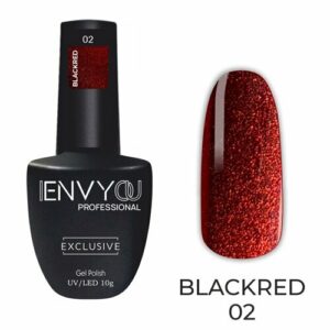 Гель-лак I ENVY YOU BlackRed №02, 10 г