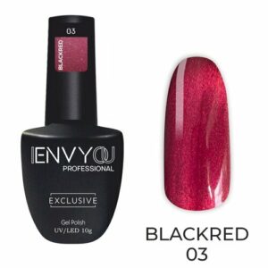 Гель-лак I ENVY YOU BlackRed №03, 10 г 2