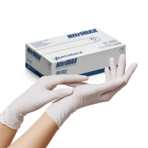 Перчатки NITRIMAX нитриловые XS белые, 50 пар