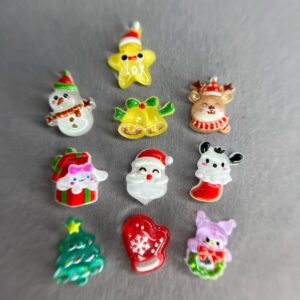 Дизайн для ногтей ZOO NAIL ART фигурки объемные «Зимний микс» №1870, 10 шт