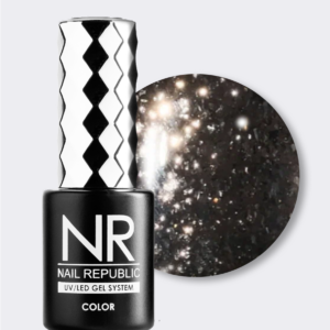 NR-385 Night life гель-лак жидкий кристалл, Серый (10 мл)
