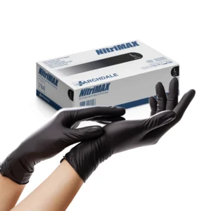 Перчатки NITRIMAX нитриловые L черные, 50 пар