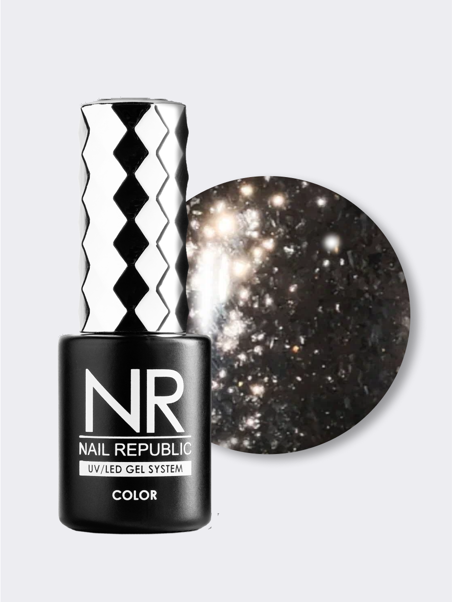 Elite Nails в Гомеле NR-385 Night life гель-лак жидкий кристалл, Серый (10 мл) 2 NR-385 Night life гель-лак жидкий кристалл, Серый (10 мл) 2