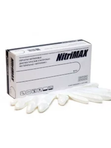 Перчатки нитриловые Nitrimax M белые 50 пар 3,5 гр